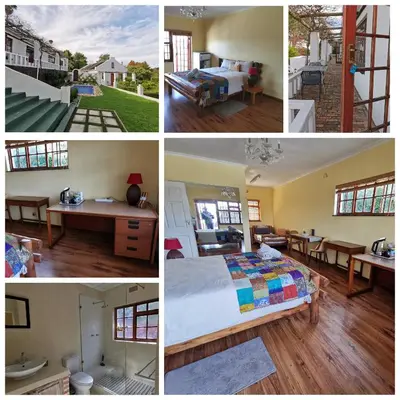a collage of photos of a bedroom and a house at Somerset Grace Double en-suit in Somerset West
