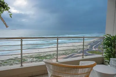 a balcony with a view of the ocean at Portico 1002 in Cape Town