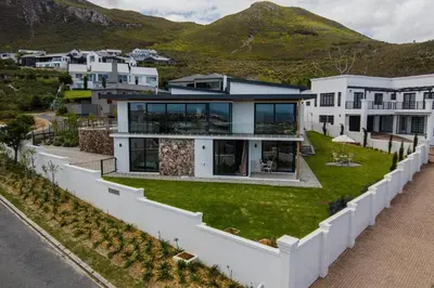 an aerial view of a house at The View, Studio in Hermanus