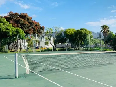 a tennis net on a tennis court at Villa Georgia in Cape Town