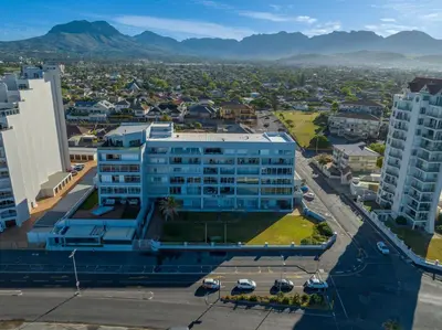 an aerial view of a building in a city at Searenity Sands in Strand