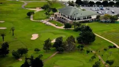 an aerial view of the golf course at a resort at Hidden gem on Eksteen in Cape Town