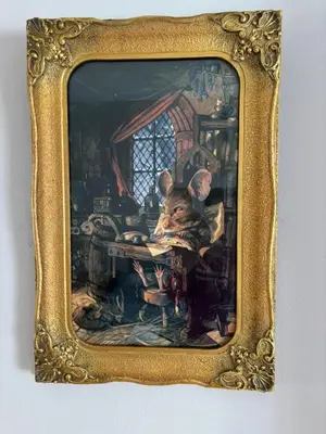 a picture of a painting of a pig in a room at Greyton Toad Hall Historic Private House in Central Greyton in Greyton
