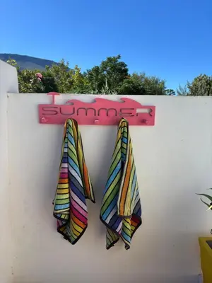 a pair of ties hanging on a wall at Greyton Toad Hall Historic Private House in Central Greyton in Greyton