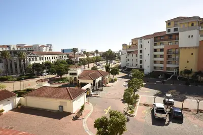 an aerial view of a city street with buildings at The Island Club Apartment in Cape Town