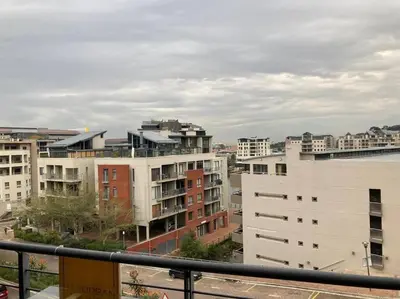 a view of a city with tall buildings at The Hippo Luxury Apartment in Cape Town