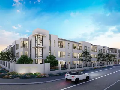 a rendering of a building with a car parked in front at Rozama's little nest in Cape Town