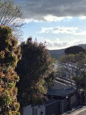 a view of a street with trees and a building at Dee-Ones at Witboom,Kenridge ,Self Catering Apartment in Kenridge