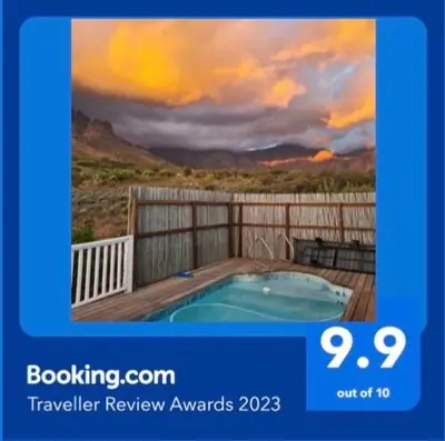 a tv screen with a picture of a hot tub at MAGNIFICENT 6 sleeper mountain getaway in Romansrivier