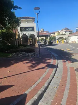 a street with a street light on the side of a road at SS Luxury Apartments Island Club in Cape Town