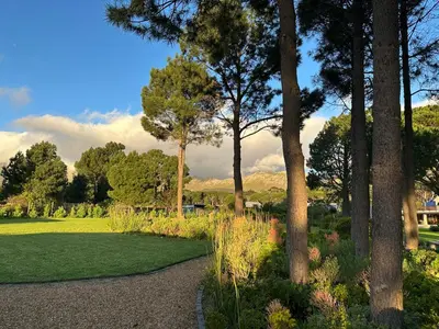 a park with trees and green grass and a field at The Cottage - a tranquil hideaway in Somerset West