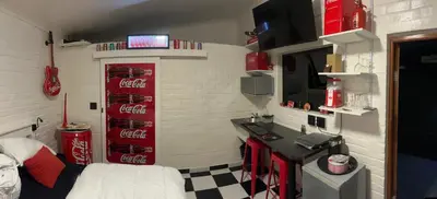 a room with a coca colaacistacistacistacist at The Cola Cabana in Cape Town