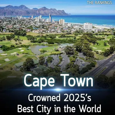 a poster for cape town crowned best city in the world at 64 On Forest in Cape Town