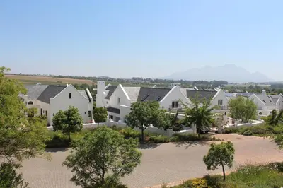 a row of houses in a residential neighborhood at Stellenbosch family villa in Stellenbosch