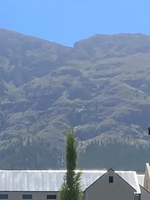 a view of the mountains from a house at Villa 121 Franschhoek Lermitage in Franschhoek