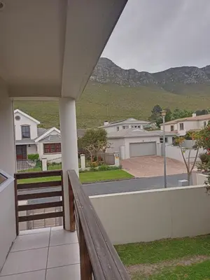 a view from the balcony of a house at Mountain View in Hermanus