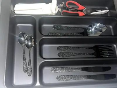 a tray with utensils in a drawer at Danlavie in Tyger Valley