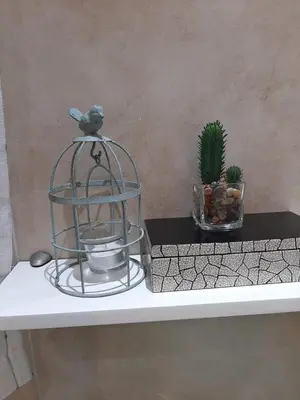 a bird cage sitting on top of a table at Simply The Choice Manor in Cape Town