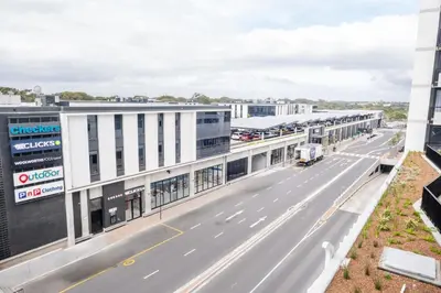 an overhead view of a highway with buildings at 404 Riverlands - Studio Apartment with Parking in Cape Town