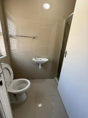 a bathroom with a toilet and a sink at Joy House in Cape Town
