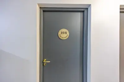 a door with a sign that says job on it at Contemporary Modern 1 Bedroom-19B, Blouberg in Cape Town