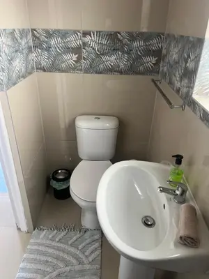a bathroom with a toilet and a sink at Nemesia guest house in Cape Town