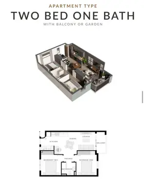 a floor plan of two bed one bath with bakery or garden at Majestic Mountain views in the Cape Town Winelands in Stellenbosch