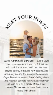 a picture of a family with the words marry your house at Blu Horizon in Cape Town