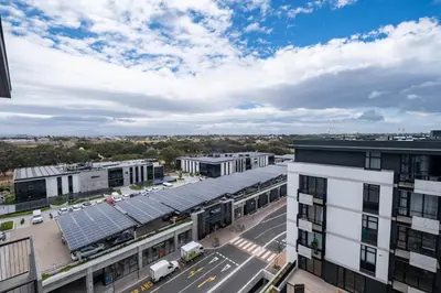 an aerial view of a city with buildings at 827 Riverlands - Studio Apartment with Parking in Cape Town