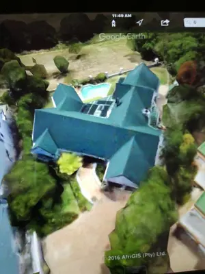 a rendering of a blue building on a computer screen at Luxury Secure Flat Apartment in Plattekloof