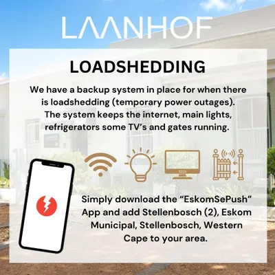a sign for a store with a cell phone at Laanhof Victorian House Self-Catering in Stellenbosch