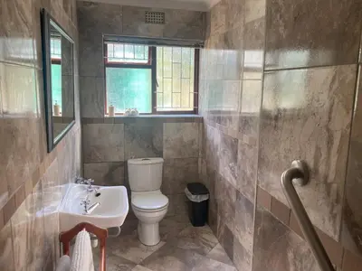 a bathroom with a toilet and a sink at Suikerbekkie in Somerset West