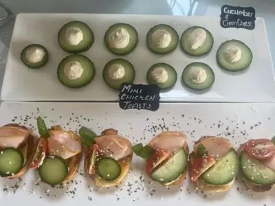 a display case filled with pickles and ice cream sandwiches at Manor on the Bay in Gordonʼs Bay