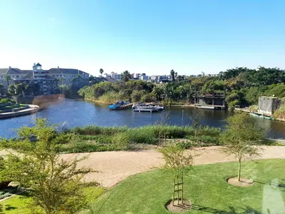 a view of a river with boats in it at WATERS EDGE 103 in Cape Town