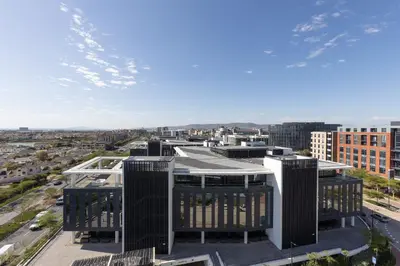 an aerial view of a building in a city at Axis Luxury Apartments by Century City Hotels in Cape Town