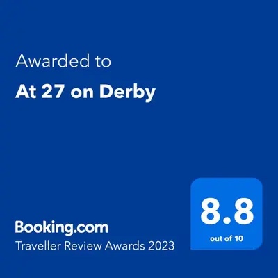 a screenshot of a phone with the text awarded to at on derby at At 27 on Derby in Cape Town