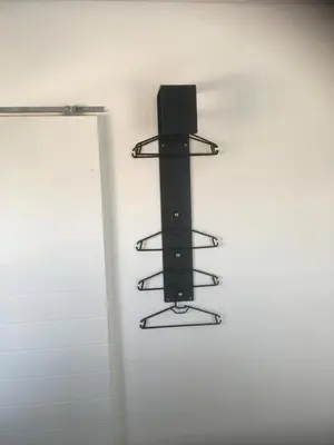 a black shelf with a speaker on a wall at Ammabed Accommodation in Caledon