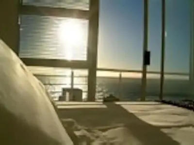 a view of a building with a view of the ocean at WhiteSands in Cape Town
