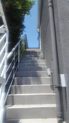 a set of stairs leading up to a building at Hayley's Place in Cape Town