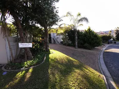 a sign on a tree next to a street at Zebra Place in Cape Town