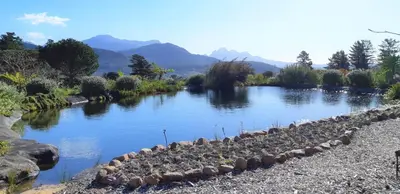 a river with a bunch of rocks in the water at Akkedis at Artemis in Franschhoek