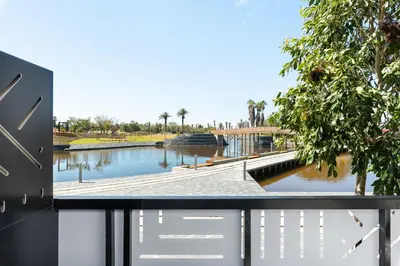 a view of a river from a building at Bridgewater One Apartments in Cape Town