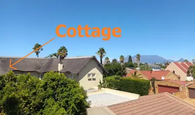 a picture of a house with the words coffee at Teas & Seas Self Catering Cottage in Cape Town
