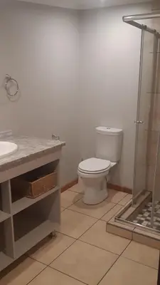 a bathroom with a toilet and a sink at Die Tuis Huis Selfcatering NO LOADSHEDDING in Worcester