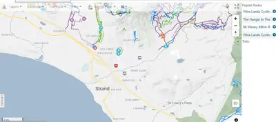a map of the trail in the park at Tuscany Hauss Villa in Somerset West