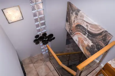 an overhead view of a staircase in a house at Grandview Guesthouse in Cape Town
