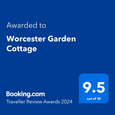 a screenshot of a screen with the text awarded to worcester garden college at Worcester Garden Cottage in Worcester