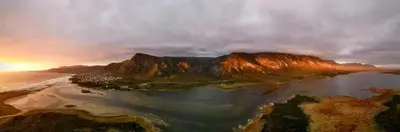an aerial view of a mountain next to the ocean at Great spot with a view in Hermanus , South Africa in Hermanus